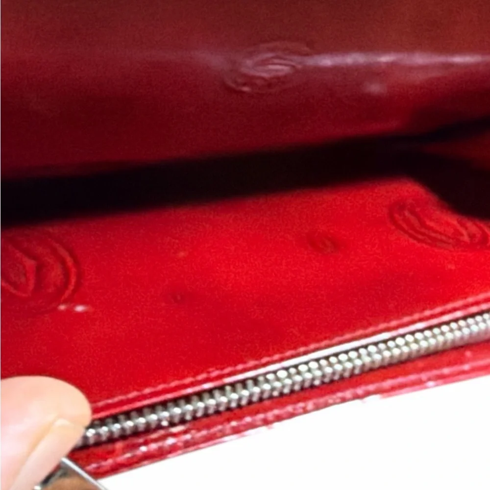 Authentic Cartier Happy Birthday Patent Leather Wallet - Bordeaux - Picture 4 of 6